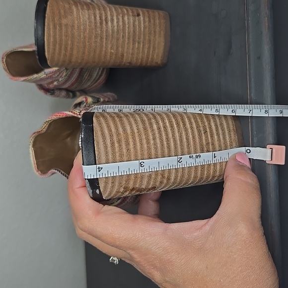 Sam Edelman Yumi Multi Color Bow Slide Heel Sandal Size 7 - Picture 9 of 11